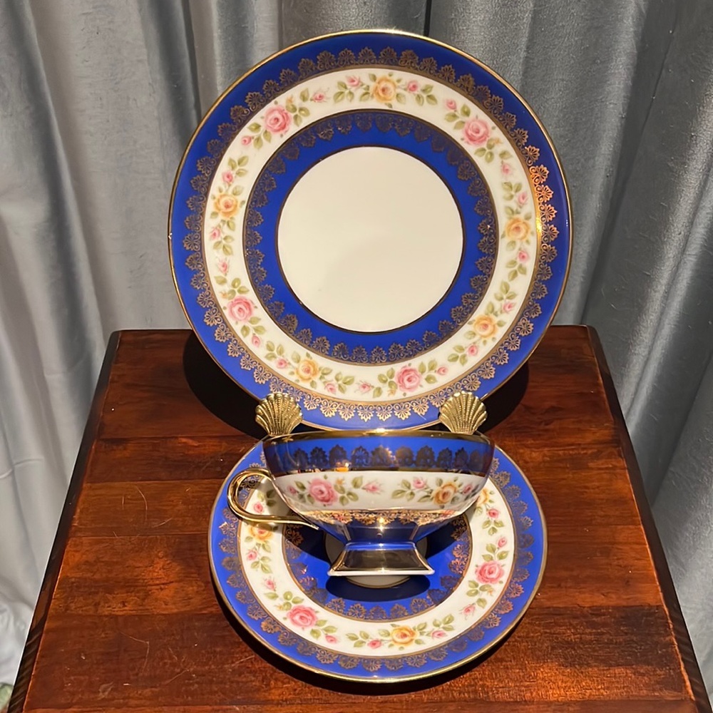 Vintage Rudolph Wachter Tea Cup Set RW Bavaria Cup Saucer Plate Trio